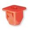 Écrou plastique Ø5,5 trou 11x11 rouge